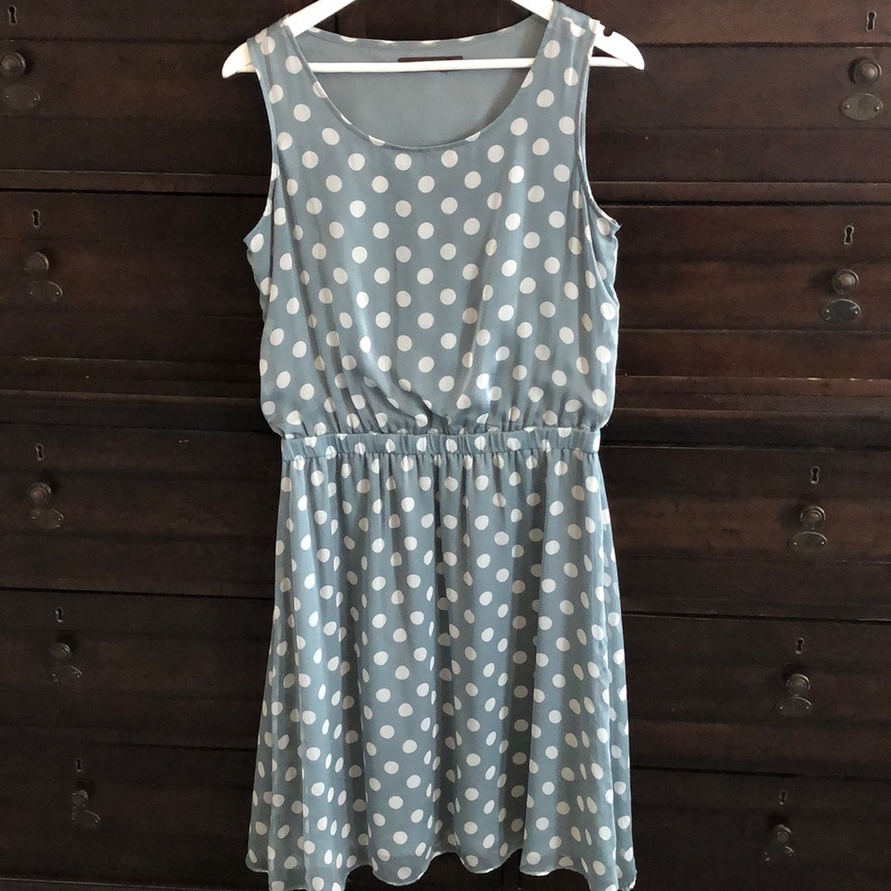 The Limited Blue & White Polka Dot Dress Size M